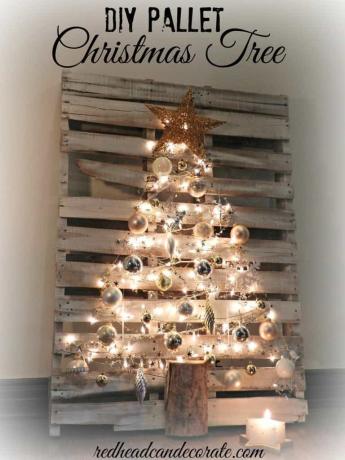 Diy raklap rusztikus karácsonyfa