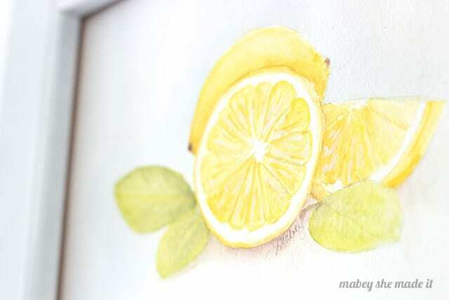 DIY citronový akvarel k tisku