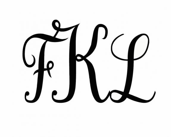 „FKL“ bylo vysvětleno pomocí písma Cursif