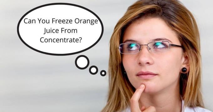 Kann man Orangensaft aus Konzentrat einfrieren?