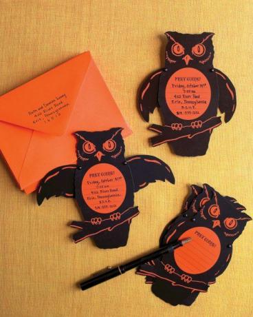 Pozivnice za Noć vještica u obliku sove