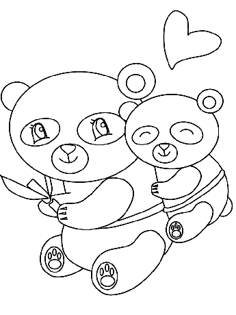 Мама и малыш панда
