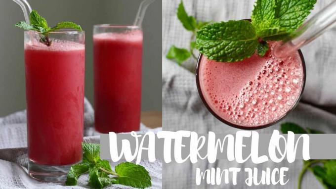 Rezept für einen Wassermelonen-Minz-Entsafter