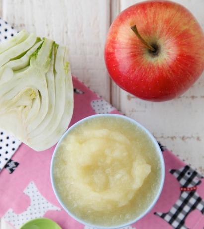 Receta de puré de manzana y hinojo