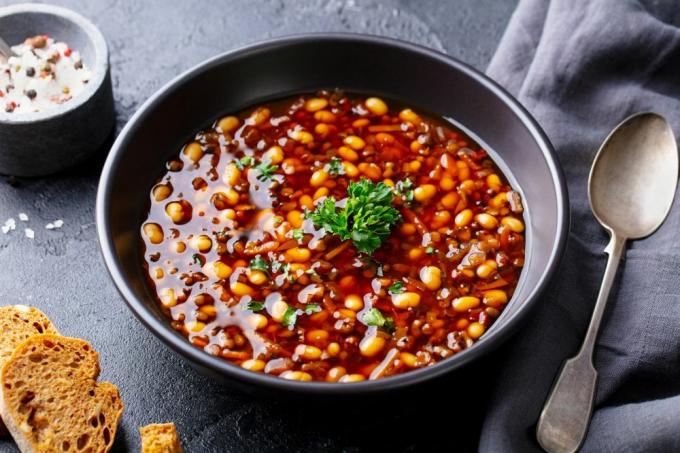 Cara mencairkan sup kacang