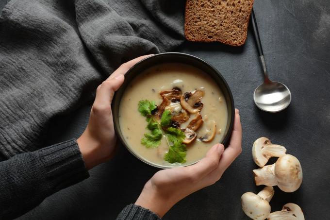 Cara mencairkan sup jamur