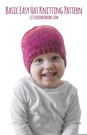 Базовая легкая вязаная шапка для детей