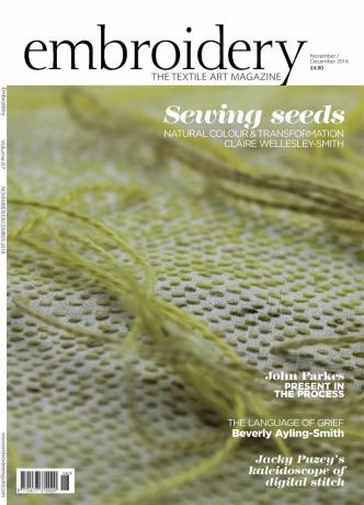 Cover of Embroidery — The Textile Art Magazine.