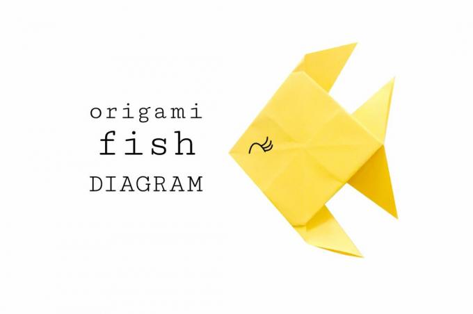 Diagrama tradițională de pește Origami