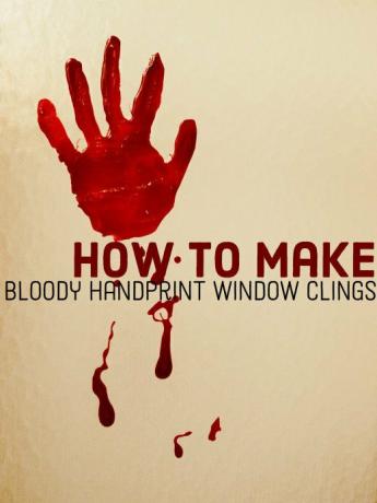 Bloed handafdruk venster clin diy