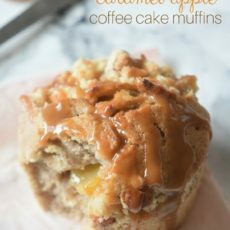 Muffins de pastel de café y manzana Caremel