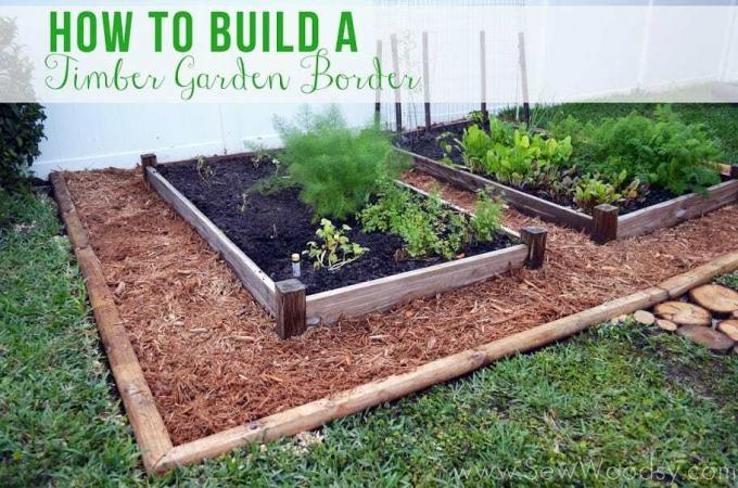 Bygg en trädgårdsgräns för att hålla bort ogräs