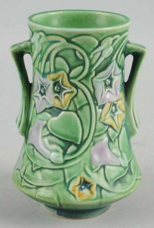 Váza s ranní slávou z keramiky Roseville