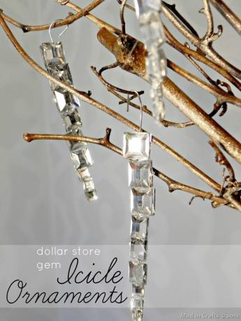 Dollar store gem icicle ornament 4