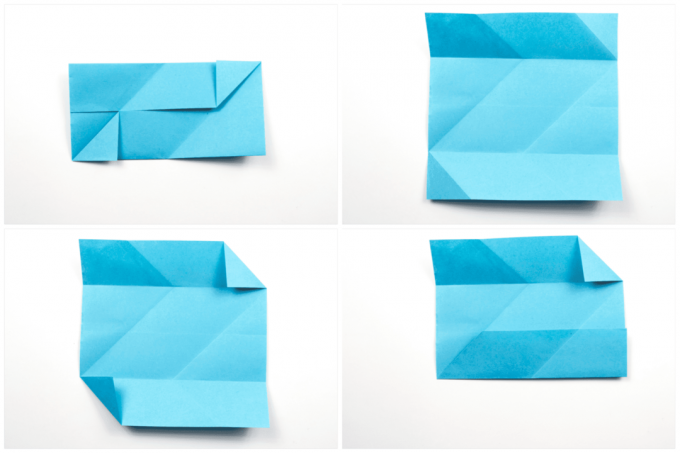 Nástenná obrazovka Origami Sonobe, krok 2