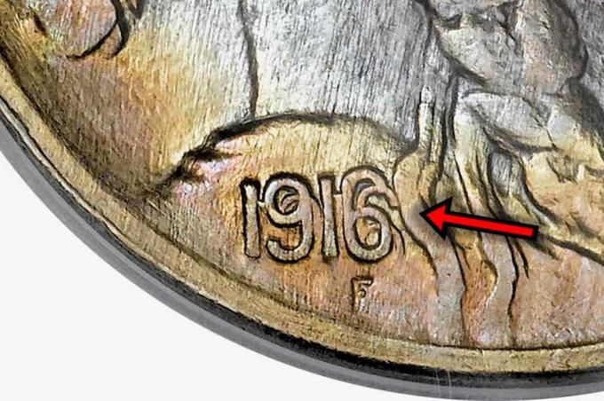 1916 m. „Buffalo Nickel“ padvigubinta die veislė