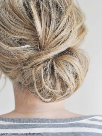 Düşük chignon öğretici