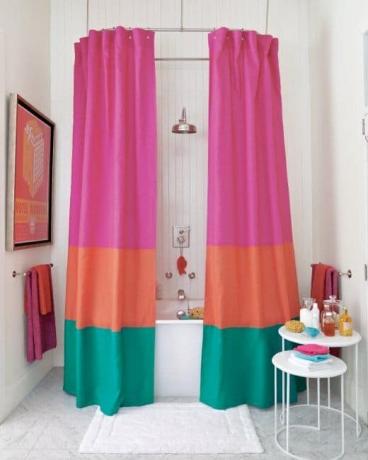 ผ้าม่านกั้นอาบน้ำสีสดใส