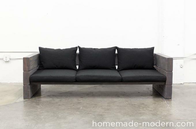 DIY rustikk utendørs sofa