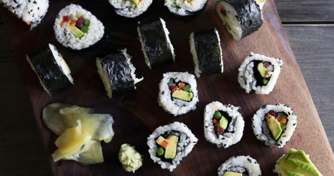 Sushis végétariens maison