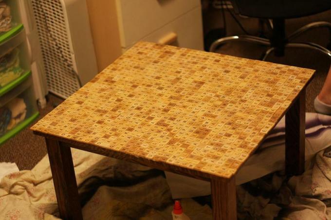 Scrabble tegel tafelblad