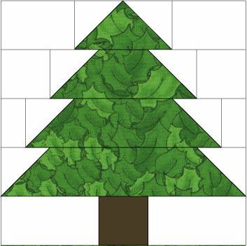Pola Blok Selimut Pohon Natal