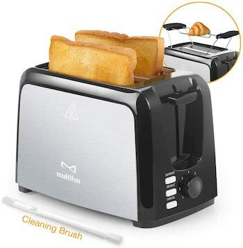 Багатофункціональний тостер з нержавіючої сталі на 2 скибочки