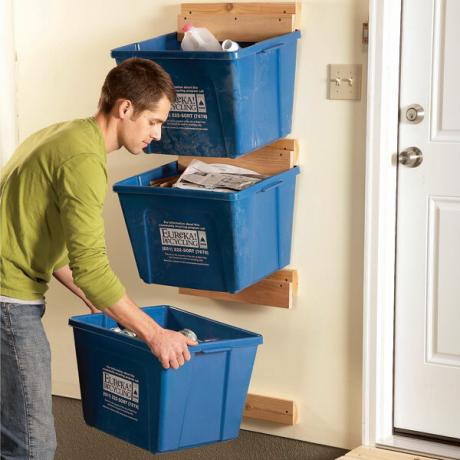 Направи си сам кошчета за рециклиране гаражно съхранение