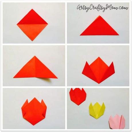 Origami tulipány