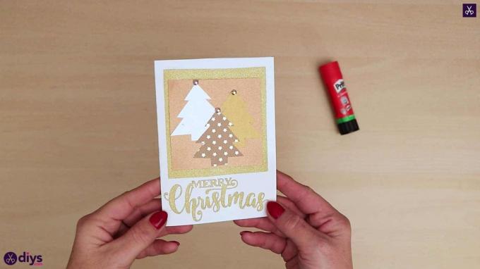 DIY vánoční stromeček karta