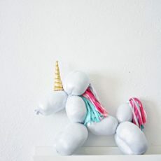 DIY balónkový jednorožec vycpané zvíře