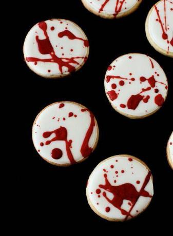 Blutspritzer Cookies Halloween Leckereien