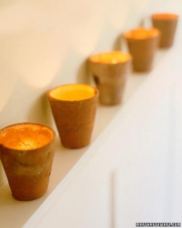 Mini terra cotta votives