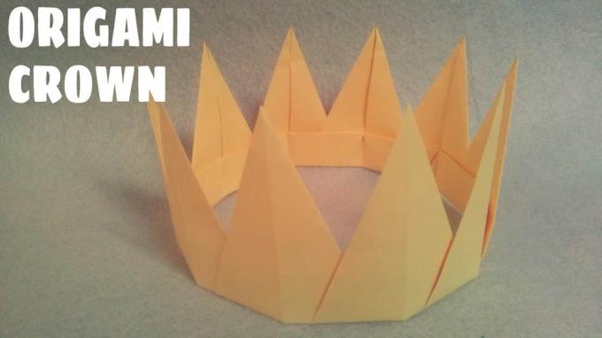 Корона оригами