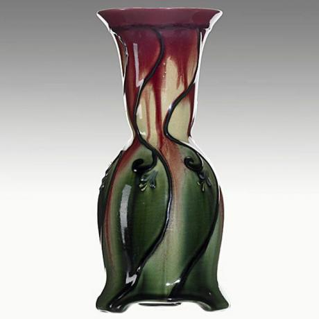 Váza Roseville Cremo s restaurováním ráfku