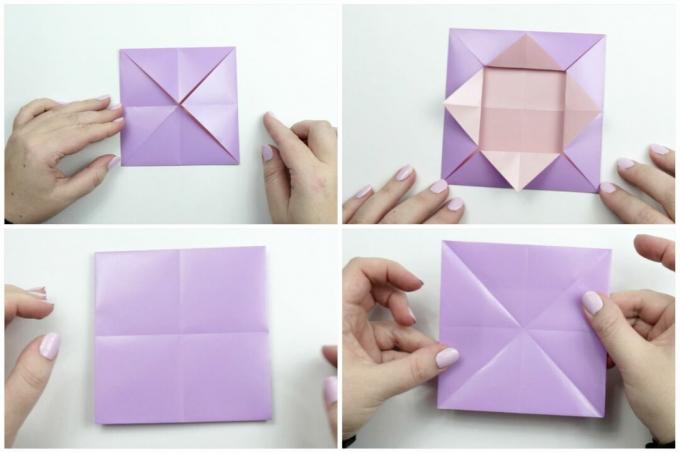 Brettet origami -papir