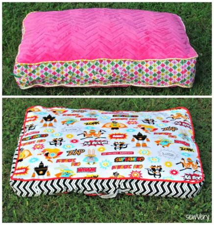 फर्श तकिया और मिलान कंबल ट्यूटोरियल