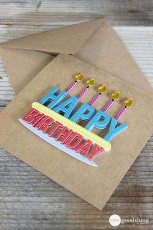 DIY gratulationskort grattis på födelsedagen