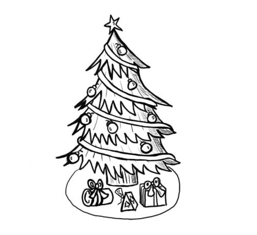 Comment dessiner un sapin de Noël