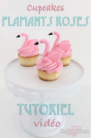 Flamingo cupcake toppers diy