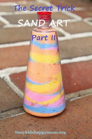 فن الرمل بألوان قوس قزح