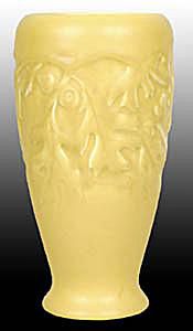 Rookwood Vase mit erhabenem Blattmuster
