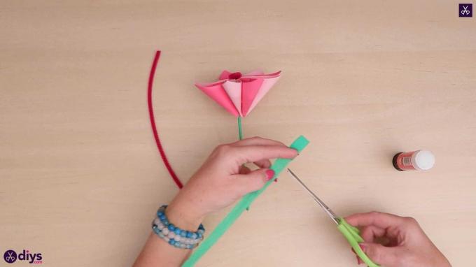 DIY 3D papírový květinový proužek