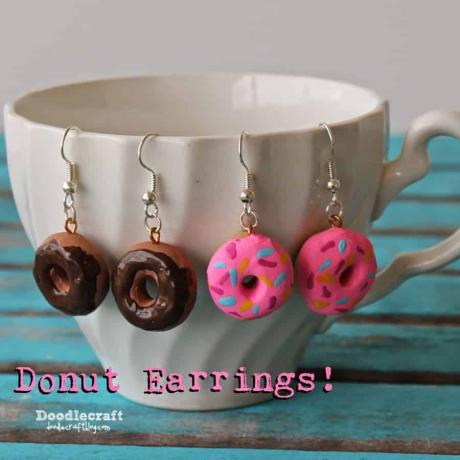 DIY ler doughnut øreringe