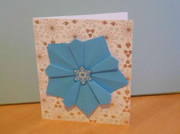 оригами рождественская открытка