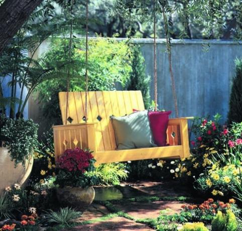 DIY木製ガーデンブランコ