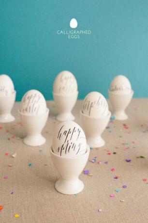 Gekalligrafeerde eieren voor speciale gelegenheden