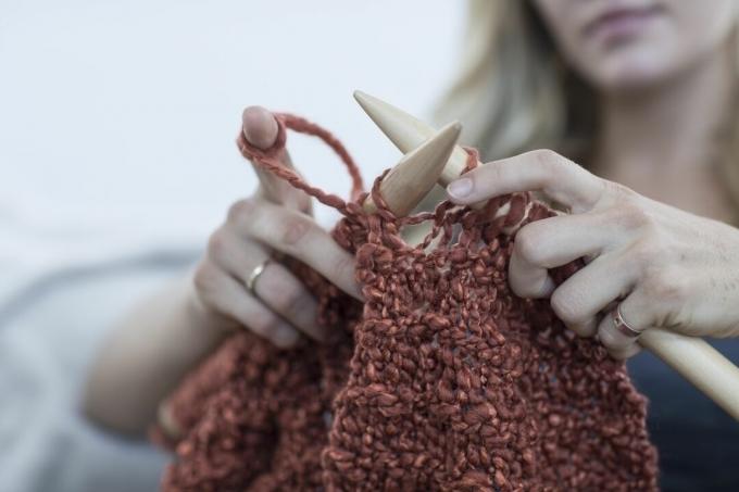 Couverture à tricoter