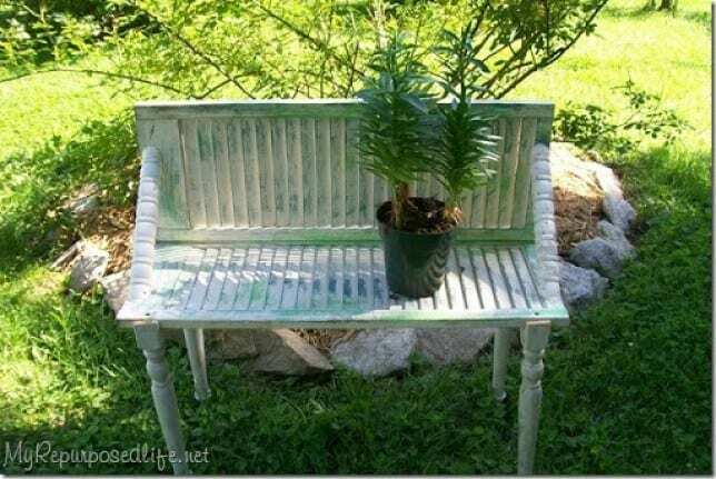 Žalúzia záhradná lavička