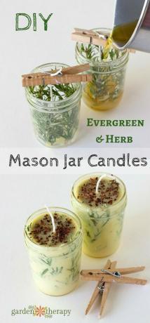 Diy groenblijvende en kruidengeurende mason jar-kaarsen 478x1024